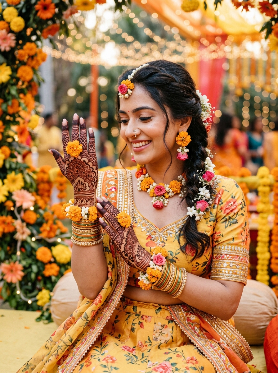 Bridal henna application with fine intricate line patterns